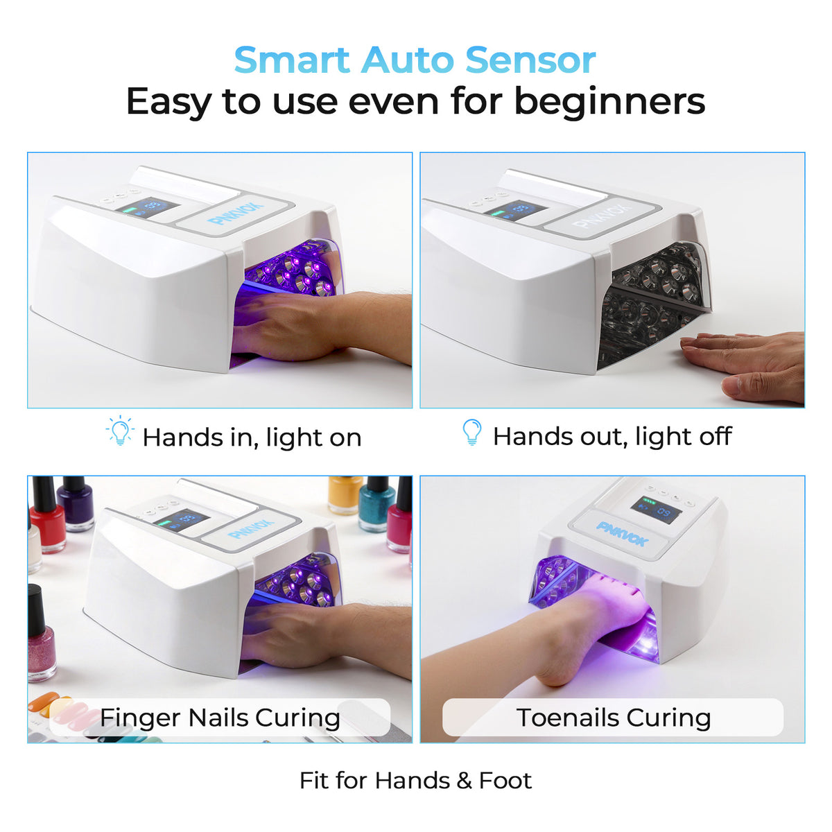 126W Rechargeable UV LED Nail Lamp Professional Cordless Nail Dryer Built-in Handle for Comfortable Grip, Smart Timer Removable Tray, Cordless Gel Nail Lamp for Manicure Pedicure
